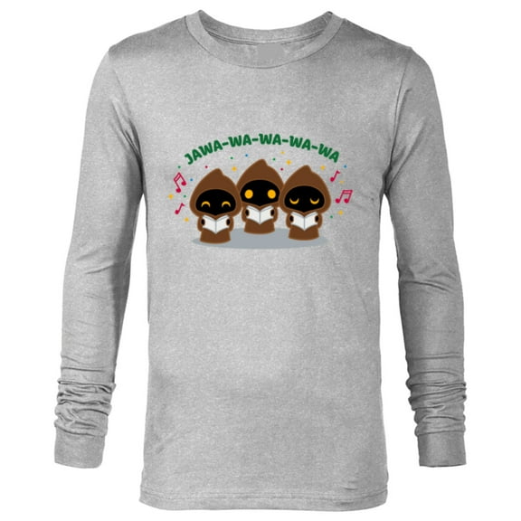 Star Wars Holiday Jawa Christmas Carol Cute Jawa-Wa-Wa-Wa-Wa - Long Sleeve T-Shirt for Men - Customized-Athletic Heather