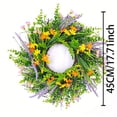 thumbnail image 3 of Spring Orchid Flower Wreath Front Door Hanging Decor European Style Simulated Non Fading For Front Door Porch Wall Home Wedding Festival Party Spring Themed Decor Holiday Gifts Party Favors, 3 of 9