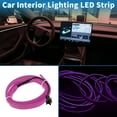 thumbnail image 3 of Cuerda de luz LED EL de 1m Unique Bargains, tira de luz de neón flexible para iluminación interior de automóviles, caja de batería (3V) púrpura, 3 of 7