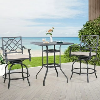 Outdoor Bar Tables in Outdoor Bar Furniture Beige Walmart