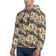 thumbnail image 3 of Lsque Multi-Colored Roosters Pattern Casual Men's Hoodie,Hooded Sweatshirt with Kangaroo Pocket,Pullover Hoodie-Small, 3 of 7