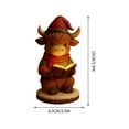 thumbnail image 3 of Highland Cow Figurine - Christmas Night Light Decor, 5.9 Inch Cute Highland Cow Led Christmas Desktop Decor for Holiday Ambiance, Decorative Accent Living Room, Bedroom, Bedside Table (1PC, B), 3 of 8
