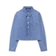 thumbnail image 4 of HH TRAF 2024 Camisas vaqueras de calle para mujer, abrigos cortos de otoño con un solo pecho y bolsillos con cuello vuelto lisos, de moda para mujer, 4 of 5