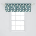 thumbnail image 2 of Ambesonne Ivory and Blue Valance Pack of 2, Chamomile Blossoms, 54"X18", Turquoise Teal and Ivory, 2 of 2