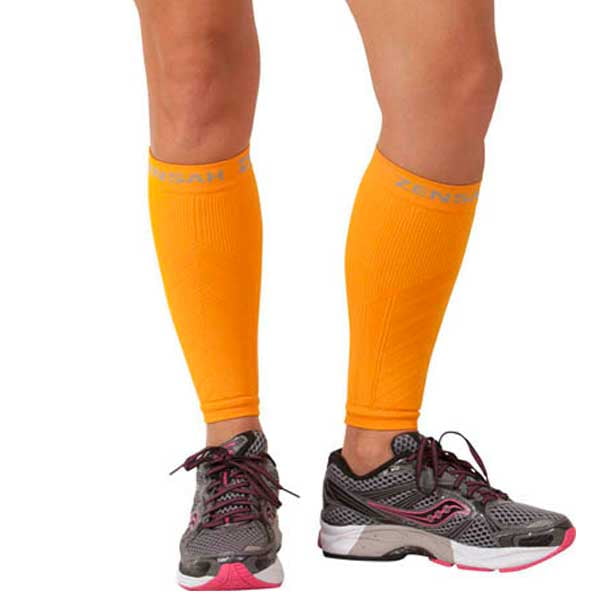 Zensah Compression Leg SleevesXSmall/Small Orange