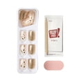 thumbnail image 3 of imPRESS Accents Press-On Manicure Fake Nails, Pink & Gold Glitter Short Squoval, One-Step No-Glue Mani, Includes Prep Pad, Mini File, Manicure Stick, 16 False Nails, Vegan & Cruelty Free (Spotlight), 3 of 7