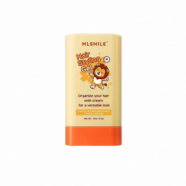 2-in-1 Hair Styling Gel and Wax Stick with Comb, Natural Formula for Dry, Curly, Thick, Frizzy Hair, Refreshing and Non-Greasy Finish