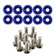 thumbnail image 5 of 20 piezas M6 junta de tornillos de modificación , arandela de guardabarros soporte de de matrícula sujetadores hexagonales tuerca de Azul Soledad Junta de tornillos de coche, 5 of 6