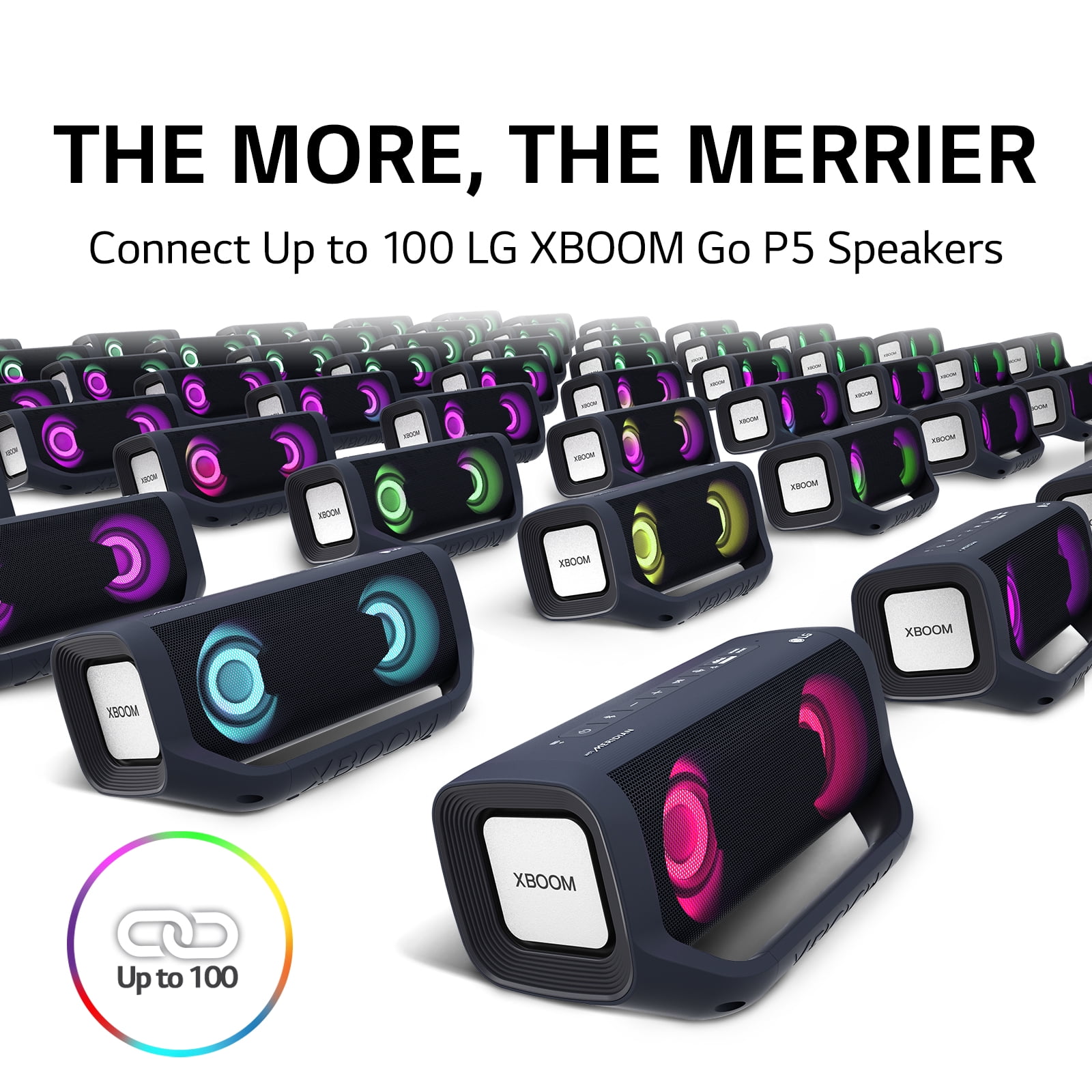 LG XBOOM Go P5 Portable Wireless Bluetooth Outdoor/Party Speaker - Black, Medium