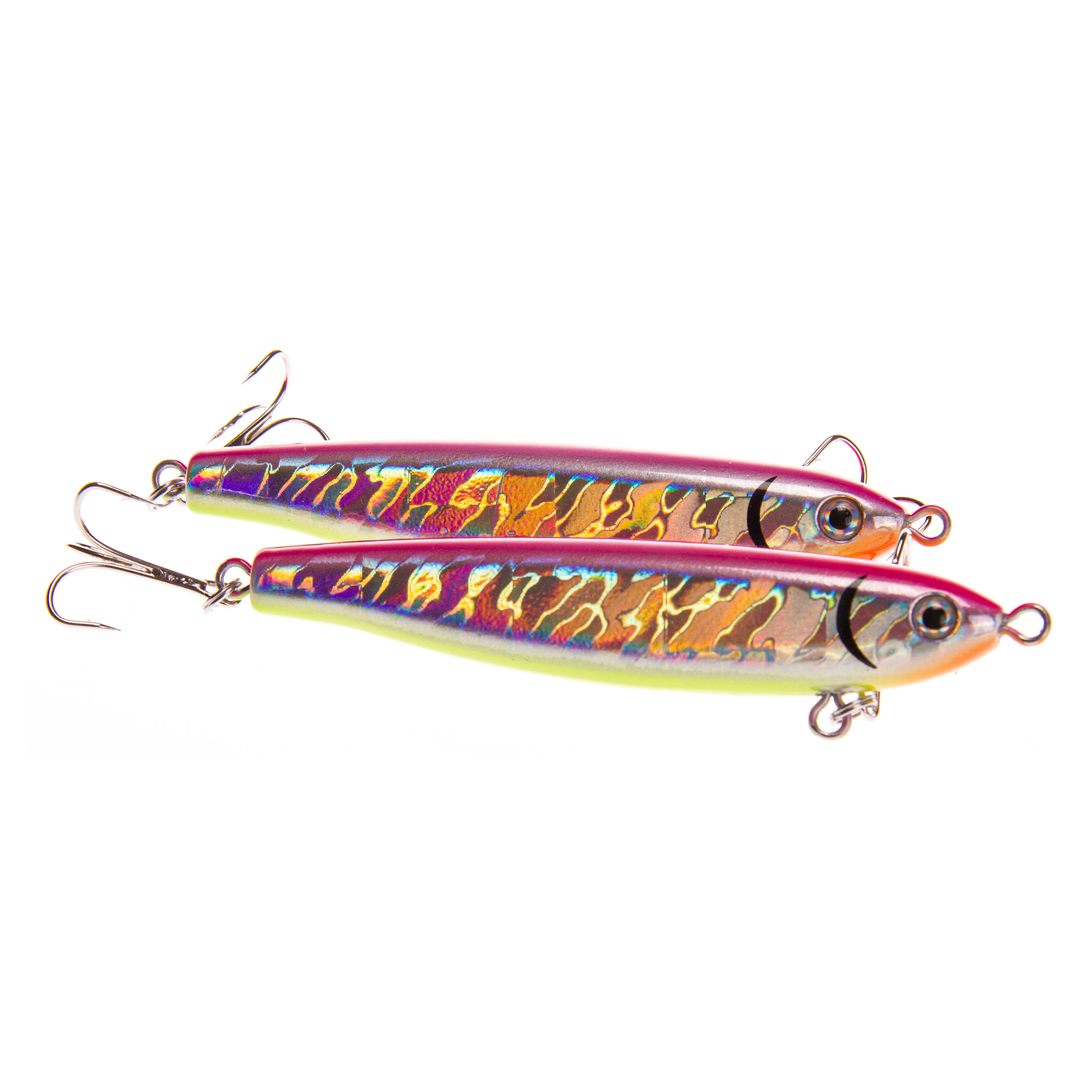 Ozark Trail Saltwater Inshore Twitch Bait Fishing Lures, Pink/Chartreuse, 2-Pack