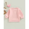 thumbnail image 3 of Toddler Baby Girl Boy Valentines Day Outfit Letter Print Crewneck Sweatshirt Pullover Sweater Tops Spring Fall Clothes, 3 of 7
