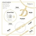 thumbnail image 4 of BEBERLINI Women Letter D CZ Charm Anklet 14K Gold Filled Mariner Chain Bracelet Jewelry, 4 of 9