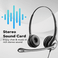 thumbnail image 4 of Wantek USB Headset with Microphone for PC,Laptop,3.5mm/USB/Type-C Jack 3-in-1 Computer Headset with Noise Cancelling & Audio Controls,USB Headphones for Call Center,Work,Office,Binaural, 4 of 9