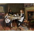 thumbnail image 2 of Kilburne, George Goodwin 24x20 White Modern Wood Framed Museum Art Print Titled - There Is No Fireside....., 2 of 4