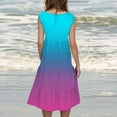 thumbnail image 4 of Ayolanni Womens Summer Dresses Beach Blue Ombre Sleeveless Midi Dresses Casual Dresses for Juniors M, 4 of 6