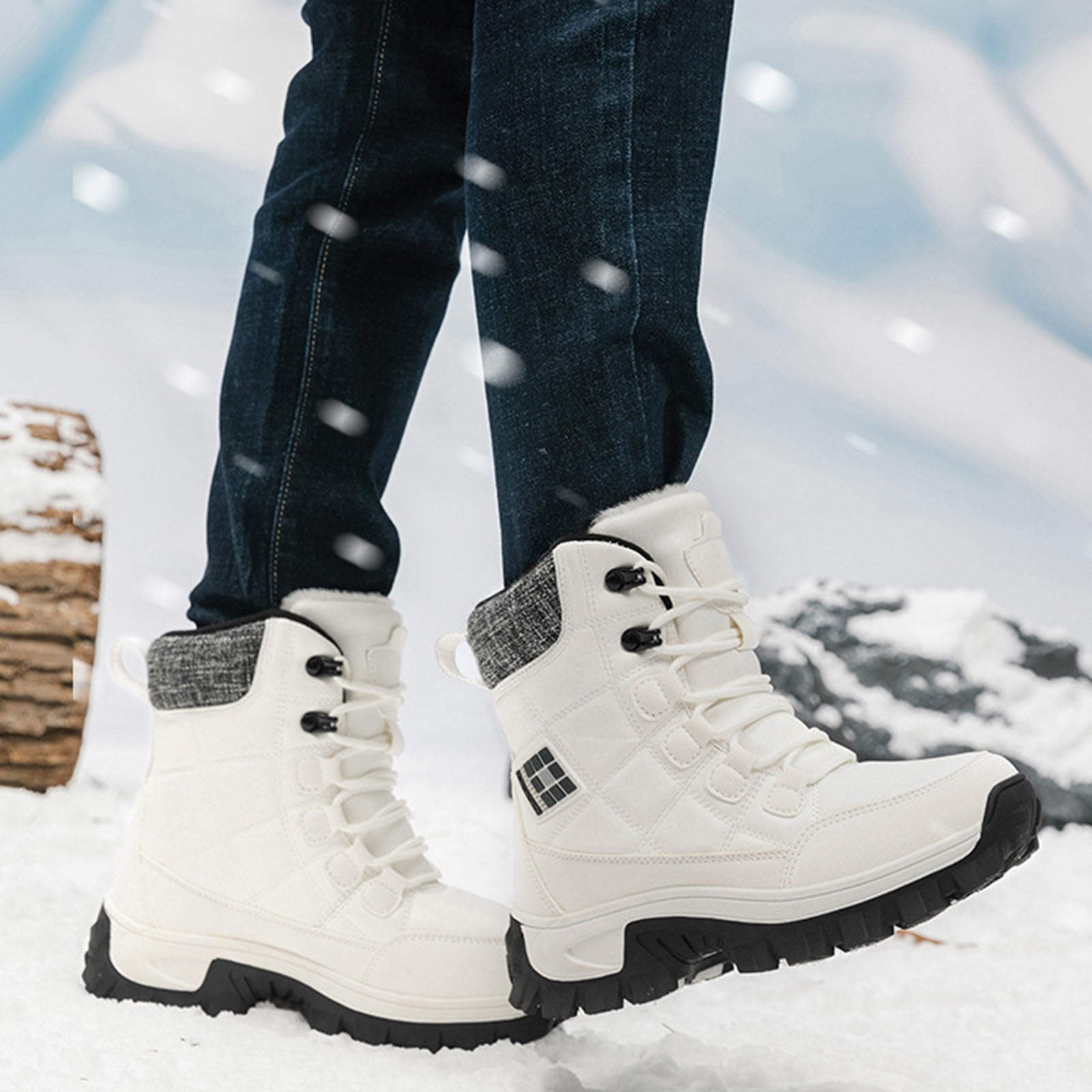 Wyzesi Ankle Boots with Heel for Women Wide Width Couple Boots