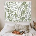 thumbnail image 2 of Tapiz de tela de poliéster botánico floral con tapiz colgante de pared de primavera blanca verde, dormitorio de sala de estar de 60 pulgadas de largo x 80 pulgadas de ancho, 2 of 5