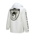 thumbnail image 3 of Men's Mitchell & Ness  White Oakland Raiders Vintage Logo Coaches Full-Snap Hoodie Jacket, 3 of 7
