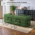 thumbnail image 4 of Convertible Floor Sofa Bed, Holaki 63" Foldable Compression Loveseat Lounge Sleeper Sofa with Pillow & Fixed-Shape Frame, Corduroy Folding Boneless Sofa Couch for Living Room Small Space, Olive Green, 4 of 8
