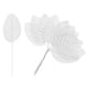 thumbnail image 1 of Uxcell 20Pcs Hoja de Seda Artificial, Hojas Individuales de Alambre Falsas, Flor Falsa Blanca, 1 of 1