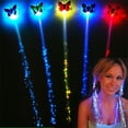 thumbnail image 3 of Christmas Led Light-Up Wig Braids - Christmas Led Wig Hairpin, Colorful Butterfly-Luminous Wig, Hairpin, Extended Wig, Women'S and Girls' Hairpin Accessories, 1 Led Light-Up Wig Br Makeup Organizers, 3 of 9