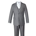 thumbnail image 2 of Spring Notion Big Boys' Two-Button Suit Set 5 3-Piece Grey, 2 of 7
