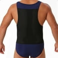 thumbnail image 5 of uublik Mens Jumpsuit Swimwear Sleeveless Quick Dry Swimsuit Rash Guard UV Protection Surfing Wet Suit for Snorkeling Water Sport Dark Blue, 5 of 6
