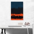 thumbnail image 2 of ARTCANVAS Navy Blue Orange Black Modern Rectangle Canvas Art Print - Size: 26" x 18" (1.50" Deep), 2 of 9