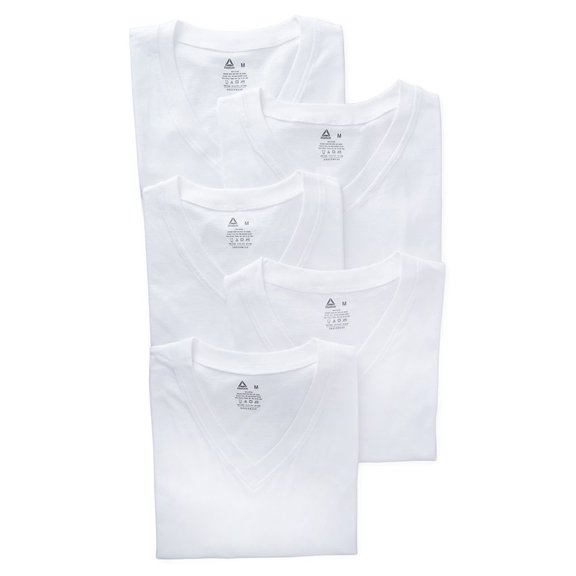 Reebok Men's V-Neck Tee, 5Pack