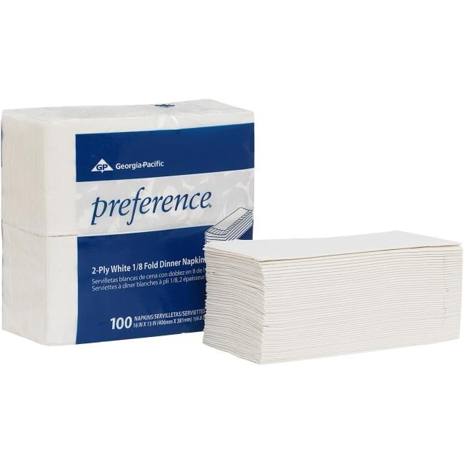 Lorell GPC31436CT 15 x 16 in. 2Ply Dinner Paper Napkins White