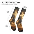thumbnail image 2 of Lsque Golden Winged White Horse Pattern Sport Compression Socks for Men & Women 15-20 mmHg Knee High Nurse Pregnant Running Medical and Travel Athletic, 2 of 6