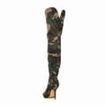 thumbnail image 4 of Women's Slouch High Heels Boots Classic Camo Style Over-Knee Boots Pointed Stiletto Casual Pull-On Tall Boot Party Dress Shoes 8, 4 of 8
