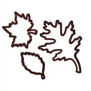 Die Cut Emboss Stencil Leaves Assorted 3Pc By Darice