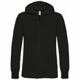 thumbnail image 1 of B&C - Chaquetilla con cremallera y capucha para mujer (Negro), 1 of 1