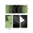 thumbnail image 5 of Dark Sea Green Black Ombre Kitchen Curtain Valances for Windows Farmhouse Short Curtains, Modern Gradient Abstract Art Rod Pocket Valance Curtain for Bedroom Cafe Living Room 60"x14", 5 of 8