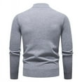 thumbnail image 4 of ZCFZJW Men's Mock Turtleneck Sweaters Trendy Slim Fit Basic Solid Color Long Sleeve Soft Lightweight Casual Pullover Stretch Knit Tops Dark Gray XXXL, 4 of 6