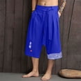 thumbnail image 2 of Men’s Casual Loose Linen Shorts Japanese Traditional Asian Style Bottoms, 2 of 5