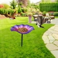 thumbnail image 3 of Metal Bird Baths, Outdoors Garden Bird Bath Bird Feeders With Metal Stake Hummingbird Feeder for Outdoor Garden Yard Decor,Purple, 3 of 6