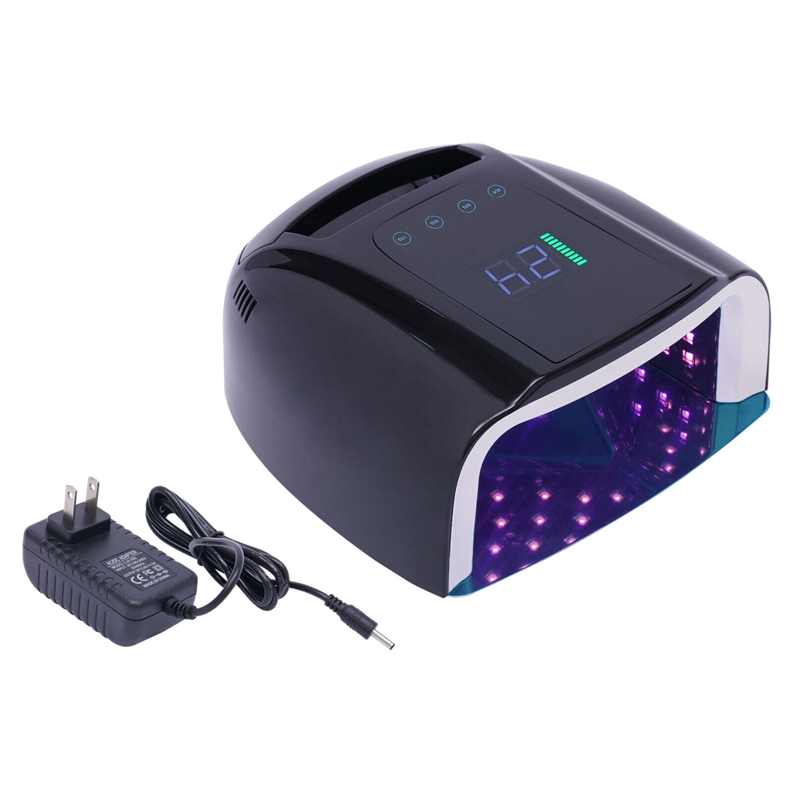 Modern UV 42pcs-LED Nail Lamp Curing Lamp Professional Nail Dryer for Salon Home Black