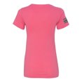 thumbnail image 2 of Wild Bobby Ribbon Pink Spread the Hope Find the Cure USA Flag Sleeve Breast Cancer Awareness Women Slim Fit Junior Tee, Hot Pink, X-Large, 2 of 6
