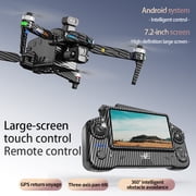 GPS RC Drone with 7.2 Display Remote, 4K Dual Cameras, 3-Axis Gimbal, 360° Obstacle Avoidance, 45Min Flight, Brushless Motor, Foldable Quadcopter, 2 Batteries & Carry Bag, Payload ≤1lb, Optical Flow