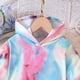 thumbnail image 2 of Gibobby Conjunto deportivo para niños Conjunto de ropa para niñas pequeñas, Tops y pantalones con capucha, conjunto de ropa de 2 uds para niños, ropa de Otoño Invierno(Rosa,4-5 Años), 2 of 5