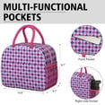 thumbnail image 6 of Reusable Plaid Lnsulated Lunch Bag for Women & Men-Leakproof Water-Resistant Cooler Tote,Large Capacity(10.6x8.7x6.3in)for Work,Office,Travel,Picnic,Beach., 6 of 7