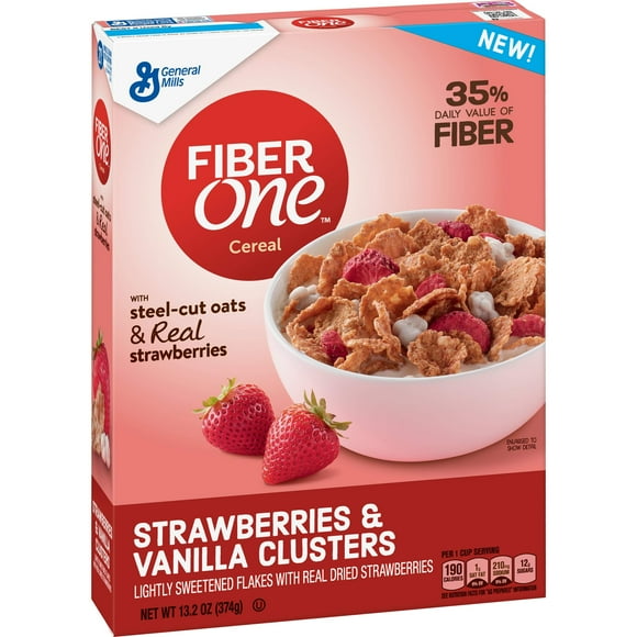 General Mills Fiber AJH3One Cereal, Honey Cluster's, 14.25 Oz