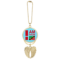 thumbnail image 1 of Je Viens de Kitts Nevis Porte-Clés Pendentif Aile d'Ange, 1 of 4