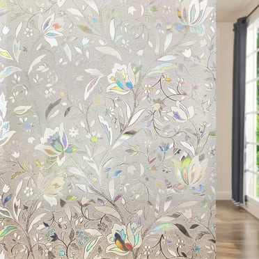 SUGIFT Frosted Peel Stick Window Film, Anti UV Window Sticker for Home Kitchen Bathroom Office