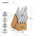 thumbnail image 3 of Farberware 20-piece Triple Riveted Cutlery Knife Block Set with Kitchen Shears, White, 3 of 12
