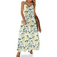 thumbnail image 2 of Lemons on White Sleeveless Dress chic and elegant woman dress women's evening dresses, 2 of 6
