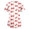 thumbnail image 4 of White Shirt Womens, Durable Healthcare Uniform Tops 2025 Nursing Graduation Scrubs Breathable Four Season Medical Uniforms for Women V-Neck Scrub Comfortable Workwear Red 5Xl, 4 of 4