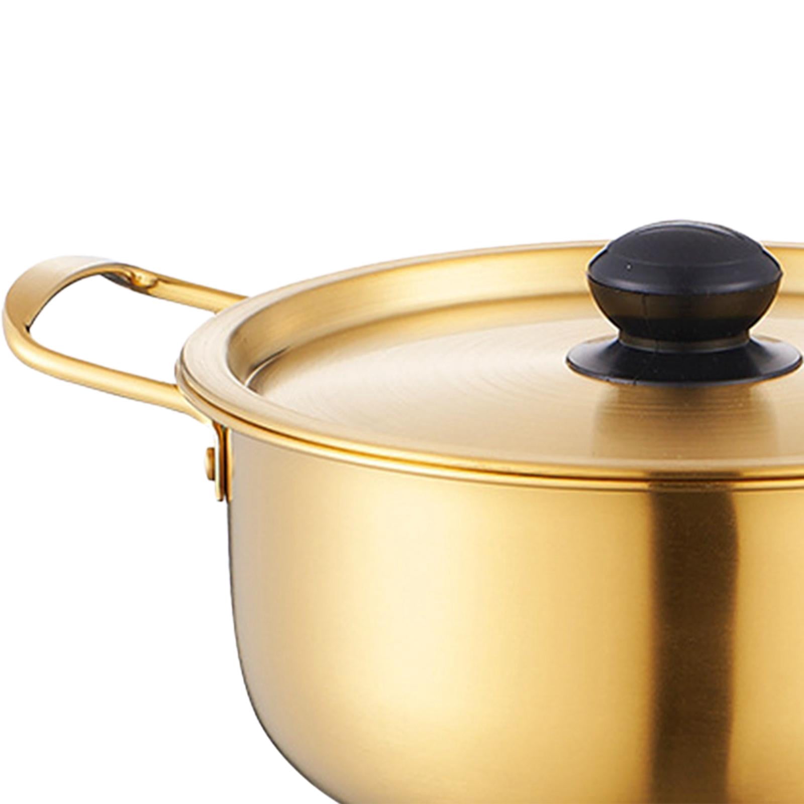 Esquirla Korean Ramen Pot, Instant Noodle Soup Pot, Multipurpose Pot with Handle Lid, Korean Noodle Pot, Ramyun Cooker for Curry Soup, Backyard 22cm